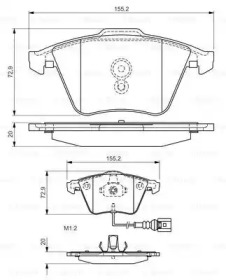 Комплект тормозных колодок (BOSCH: 0 986 494 550)