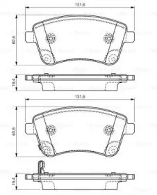 Комплект тормозных колодок (BOSCH: 0 986 494 552)