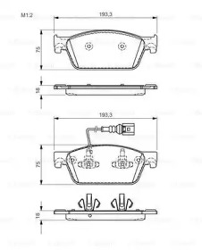 Комплект тормозных колодок (BOSCH: 0 986 494 553)