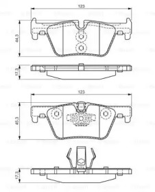 Комплект тормозных колодок (BOSCH: 0 986 494 554)