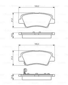 Комплект тормозных колодок (BOSCH: 0 986 494 557)