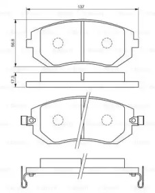 Комплект тормозных колодок (BOSCH: 0 986 494 558)