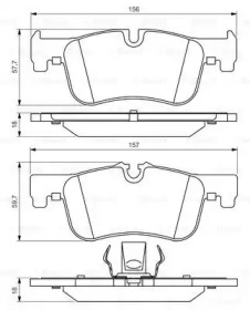 Комплект тормозных колодок (BOSCH: 0 986 494 561)