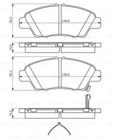 Комплект тормозных колодок (BOSCH: 0 986 494 562)