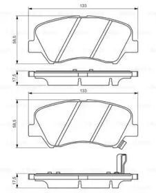 Комплект тормозных колодок (BOSCH: 0 986 494 563)