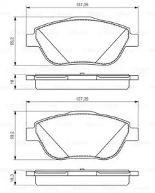 Комплект тормозных колодок (BOSCH: 0 986 494 564)