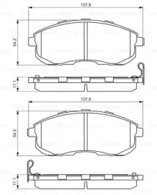 Комплект тормозных колодок (BOSCH: 0 986 494 572)