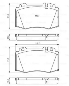 Комплект тормозных колодок (BOSCH: 0 986 494 576)