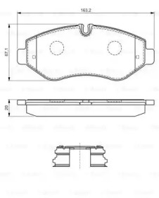 Комплект тормозных колодок (BOSCH: 0 986 494 582)