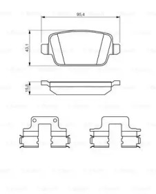 Комплект тормозных колодок (BOSCH: 0 986 494 639)