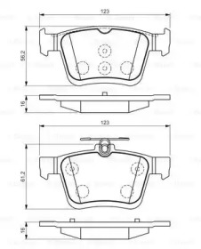 Комплект тормозных колодок (BOSCH: 0 986 494 659)