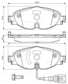 Комплект тормозных колодок (BOSCH: 0 986 494 660)