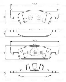 Комплект тормозных колодок (BOSCH: 0 986 494 661)