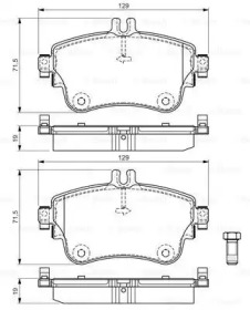 Комплект тормозных колодок (BOSCH: 0 986 494 663)