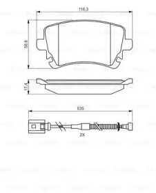 Комплект тормозных колодок (BOSCH: 0 986 494 669)