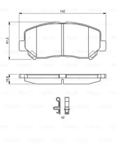 Комплект тормозных колодок (BOSCH: 0 986 494 675)