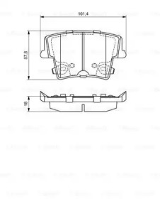 Комплект тормозных колодок (BOSCH: 0 986 494 678)