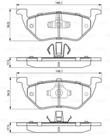 Комплект тормозных колодок (BOSCH: 0 986 494 683)