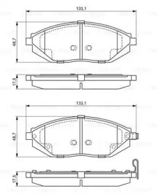 Комплект тормозных колодок (BOSCH: 0 986 494 684)