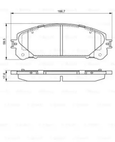 Комплект тормозных колодок (BOSCH: 0 986 494 686)