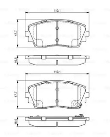 Комплект тормозных колодок (BOSCH: 0 986 494 688)