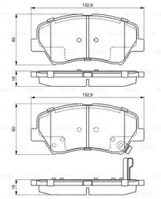 Комплект тормозных колодок (BOSCH: 0 986 494 691)