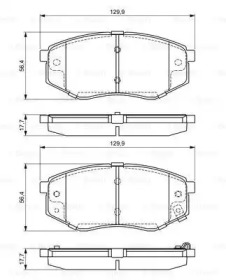 Комплект тормозных колодок (BOSCH: 0 986 494 692)