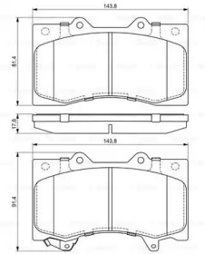 Комплект тормозных колодок (BOSCH: 0 986 494 693)