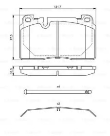 Комплект тормозных колодок (BOSCH: 0 986 494 694)