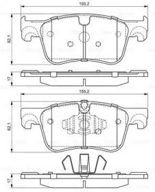 Комплект тормозных колодок (BOSCH: 0 986 494 695)