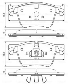 Комплект тормозных колодок (BOSCH: 0 986 494 696)