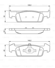 Комплект тормозных колодок (BOSCH: 0 986 494 697)