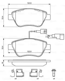 Комплект тормозных колодок (BOSCH: 0 986 494 698)