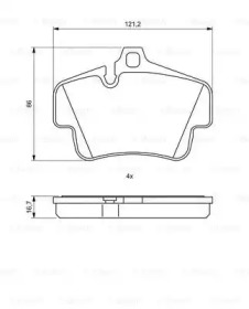 Комплект тормозных колодок (BOSCH: 0 986 494 699)