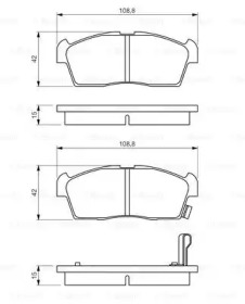 Комплект тормозных колодок (BOSCH: 0 986 494 700)