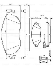 Комплект тормозных колодок (BOSCH: 0 986 494 704)