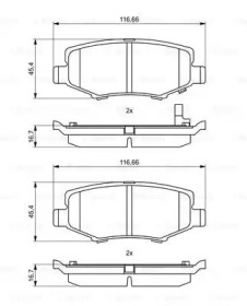 Комплект тормозных колодок (BOSCH: 0 986 494 706)