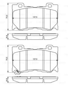 Комплект тормозных колодок (BOSCH: 0 986 494 707)