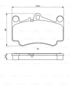 Комплект тормозных колодок (BOSCH: 0 986 494 710)