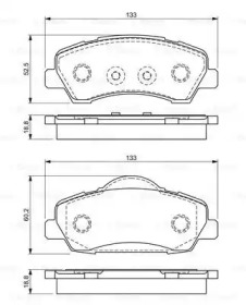 Комплект тормозных колодок (BOSCH: 0 986 494 713)