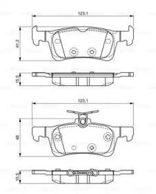 Комплект тормозных колодок (BOSCH: 0 986 494 715)