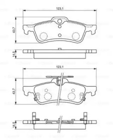 Комплект тормозных колодок (BOSCH: 0 986 494 719)