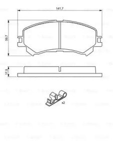 Комплект тормозных колодок (BOSCH: 0 986 494 720)