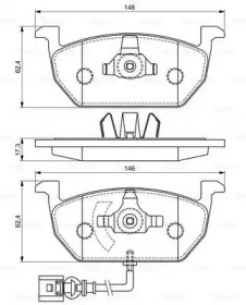 Комплект тормозных колодок (BOSCH: 0 986 494 721)