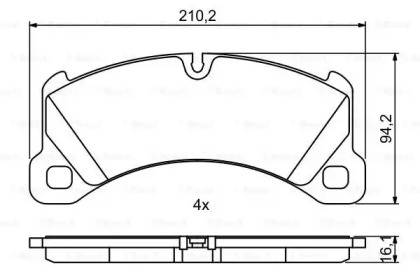 Комплект тормозных колодок (BOSCH: 0 986 494 757)