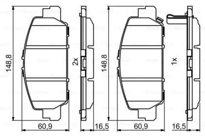 Комплект тормозных колодок (BOSCH: 0 986 494 773)