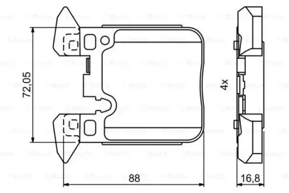 Комплект тормозных колодок (BOSCH: 0 986 494 774)