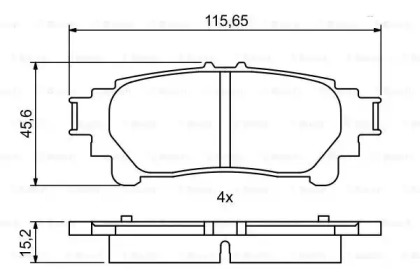 Комплект тормозных колодок (BOSCH: 0 986 494 873)