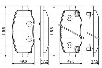 Комплект тормозных колодок (BOSCH: 0 986 494 930)