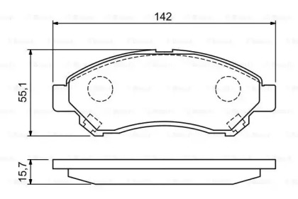 Комплект тормозных колодок (BOSCH: 0 986 494 936)